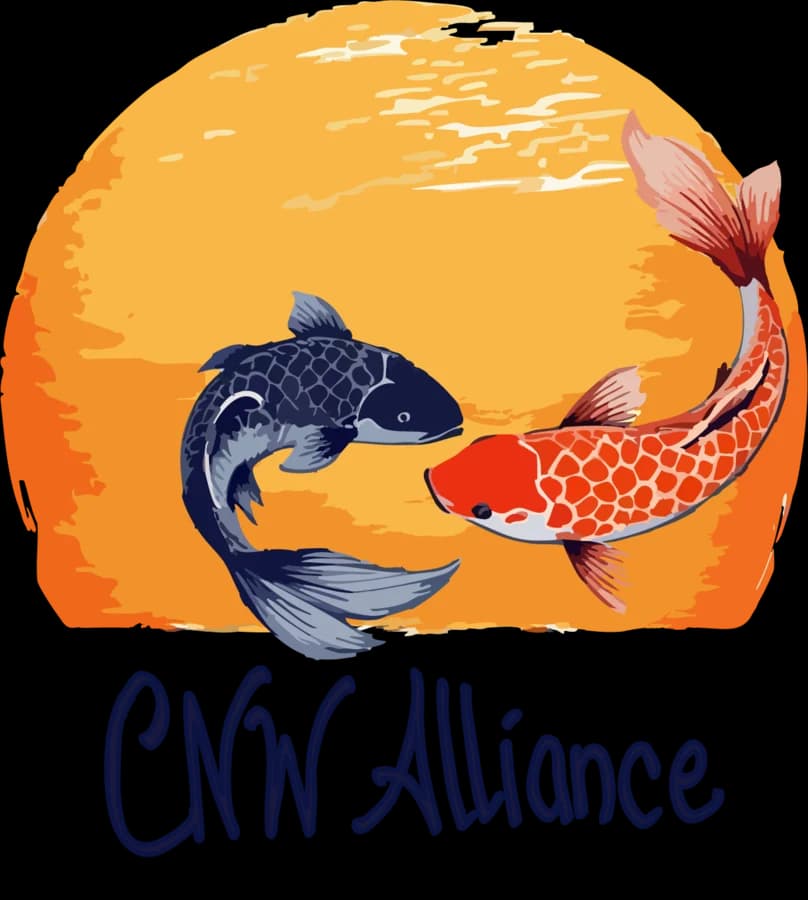 CNW Alliance refined logo with koi and sun