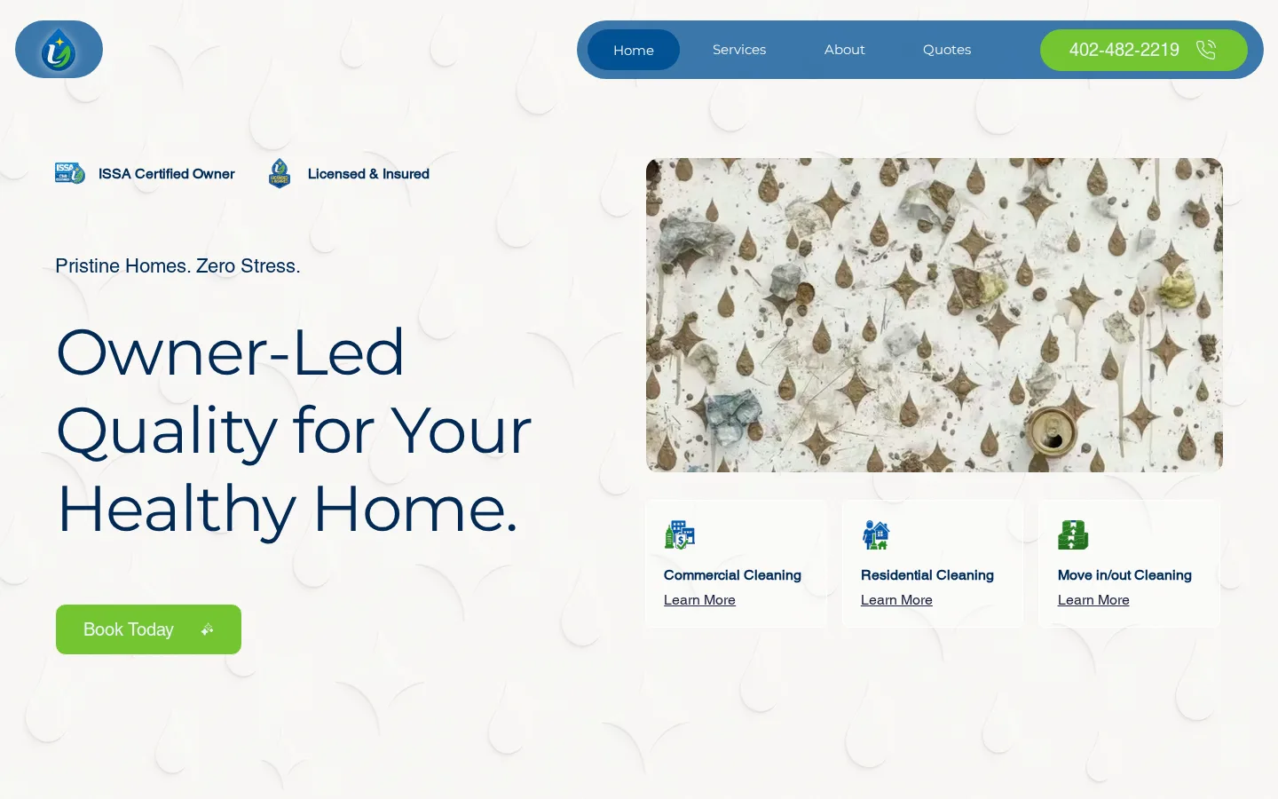 Lucy Maid Cleaning Services after the redesign